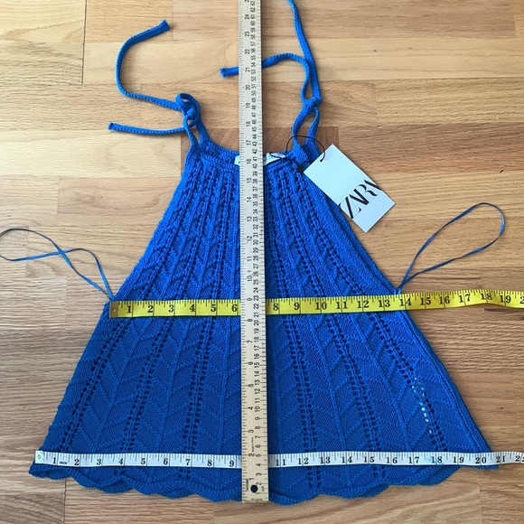 NWT ZARA Crochet💙Openwork knit top💙 - Picture 16 of 16
